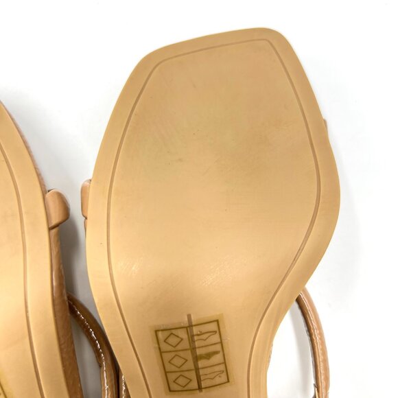 Dolce Vita Womens Size 8.5 Brown Croc Gator Heel Minimalist Sandals Heels - Picture 11 of 14